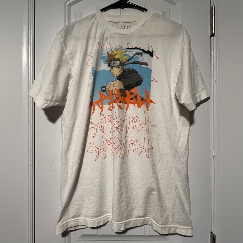 White Naruto Graphic Men’s T-Shirt